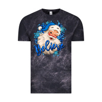 Cloud Black believe winter christmas santa claus Vintage Tee - MaliasSmallBusiness