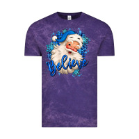 Cloud Purple believe winter christmas santa claus Vintage Tee - MaliasSmallBusiness