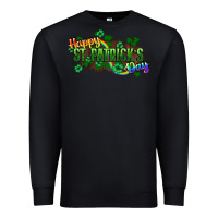 Black Happy St. Patrick's Day Premium Sweatshirt - HowdyJamesFarm