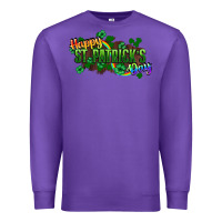 Purple Happy St. Patrick's Day Premium Sweatshirt - HowdyJamesFarm