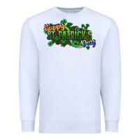 White Happy St. Patrick's Day Premium Sweatshirt - HowdyJamesFarm