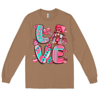 Toasted Coconut love with gnome Long Sleeve Tee - LillyAllenDesigns