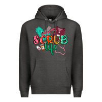 Charcoal Heather Scrub life Premium Hoodie - CowGirlArtShop