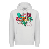 Dove Grey Scrub life Premium Hoodie - CowGirlArtShop