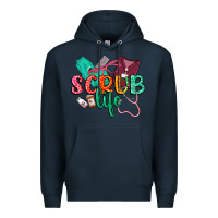 Navy Scrub life Premium Hoodie - CowGirlArtShop