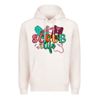 Pale Pink Scrub life Premium Hoodie - CowGirlArtShop