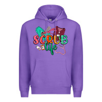 Purple Scrub life Premium Hoodie - CowGirlArtShop