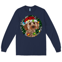 Navy Cockapoo Christmas Long Sleeve Tee - RanaPortraitStore