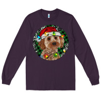 Plum Cockapoo Christmas Long Sleeve Tee - RanaPortraitStore