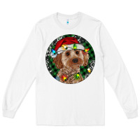 White Cockapoo Christmas Long Sleeve Tee - RanaPortraitStore