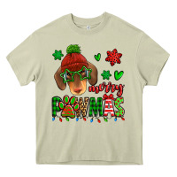 Mossy merry pawmas christmas dachshund Heavy Core Tee - Jasminsmagicworld