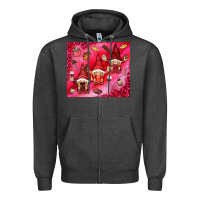 Charcoal Heather gnomies with food elements tumbler hjf Zipper Hoodie - HowdyJamesFarm