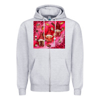 Heather Grey gnomies with food elements tumbler hjf Zipper Hoodie - HowdyJamesFarm