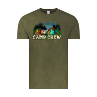 Vintage Olive camp crew Vintage Tee - NancyCooperArtShop
