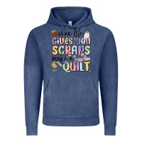 Vintage Denim when life gives you scraps make a quilt Vintage Hoodie - MaliasSmallBusiness