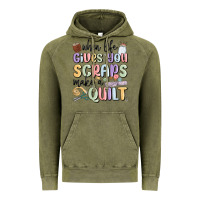 Vintage Olive when life gives you scraps make a quilt Vintage Hoodie - MaliasSmallBusiness