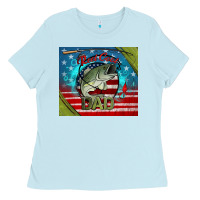 Baby Blue reel cool dad fishing Ladies Tee - Jasminsmagicworld