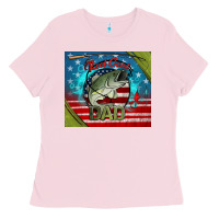 Bubblegum Pink reel cool dad fishing Ladies Tee - Jasminsmagicworld