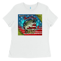 White reel cool dad fishing Ladies Tee - Jasminsmagicworld