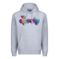 Heather Grey spooky Premium Hoodie - JahusDesignShop