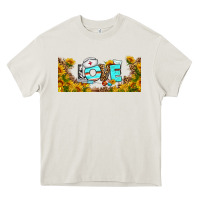 Cream western love nurse sunflower libbey cu Heavy Core Tee - BundleAndBundleShop