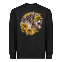 Arabian Horse With Sunflowers Heavyweight Sweatshirt | Teevron
