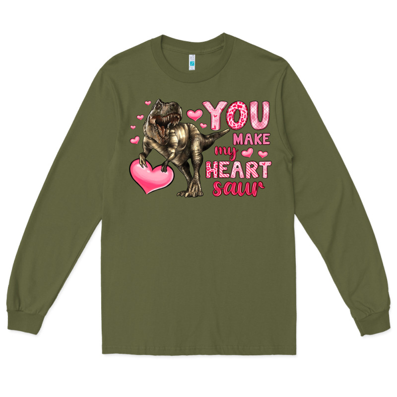 You Make My Heart Saur Long Sleeve Tee by LillyAllenDesigns | Teevron