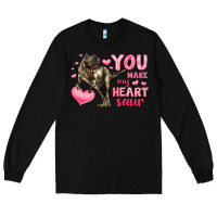 Black you make my heart saur Long Sleeve Tee - LillyAllenDesigns