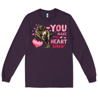 Plum you make my heart saur Long Sleeve Tee - LillyAllenDesigns