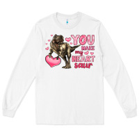 White you make my heart saur Long Sleeve Tee - LillyAllenDesigns