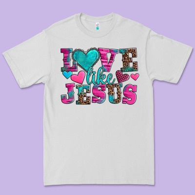 Love Like Jesus Valentine's Day Premium Tee Designed By Adodesignshop