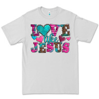Dove Grey love like jesus valentine's day Premium Tee - AdoDesignShop