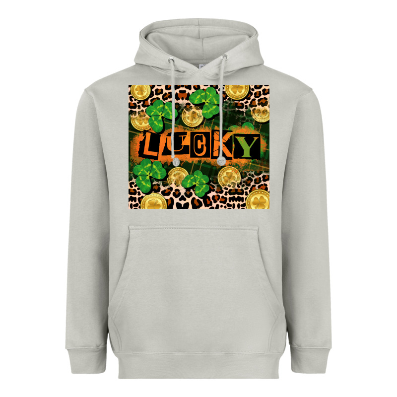 St. Patricks Day Lucky Heavyweight Hoodie by CowGirlArtShop | Teevron