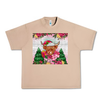 Burro pink christmas cow Urban Heavy Tee - MaliasSmallBusiness