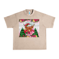 French Oak pink christmas cow Urban Heavy Tee - MaliasSmallBusiness