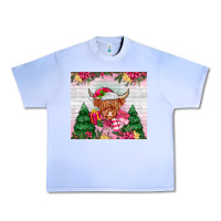 Grape Ice pink christmas cow Urban Heavy Tee - MaliasSmallBusiness