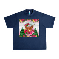 Pink Christmas Cow Urban Heavy Tee | Teevron