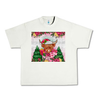 Pistachio pink christmas cow Urban Heavy Tee - MaliasSmallBusiness