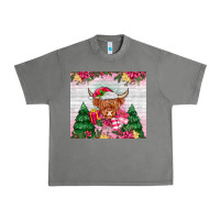 Tornado pink christmas cow Urban Heavy Tee - MaliasSmallBusiness