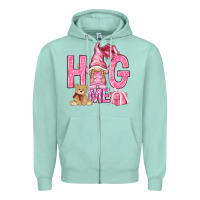 Seafoam hug me with gnome hjf Zipper Hoodie - HowdyJamesFarm