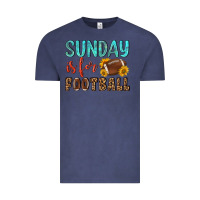 Vintage Denim sunday is for football Vintage Tee - NancyCooperArtShop