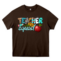 Chocolate Brown teacher squad Heavy Core Tee - BundleAndBundleShop