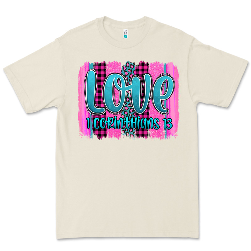 Love Corinthians 13 Valentine's Day Brushstroke Premium Tee by AdoDesignShop | Teevron
