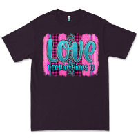 Plum love corinthians 13 valentine's day brushstroke Premium Tee - AdoDesignShop