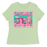 Matcha pink christmas coffee Ladies Tee - Jasminsmagicworld