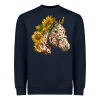 Appaloosa Horse With Sunflowers Heavyweight Sweatshirt | Teevron