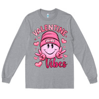 Heather Grey valentine vibes Long Sleeve Tee - LillyAllenDesigns