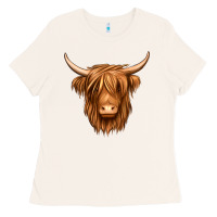 Bone long haired cow Ladies Tee - Jasminsmagicworld