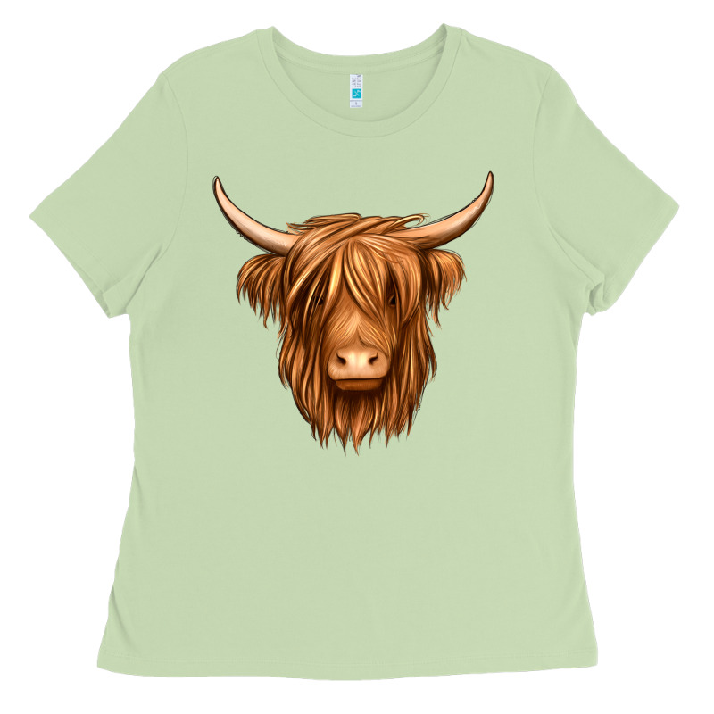 Long Haired Cow Ladies Tee by Jasminsmagicworld | Teevron