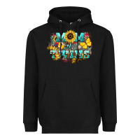 Black Mom of twins sunflower mothers day Heavyweight Hoodie - HowdyJamesFarm